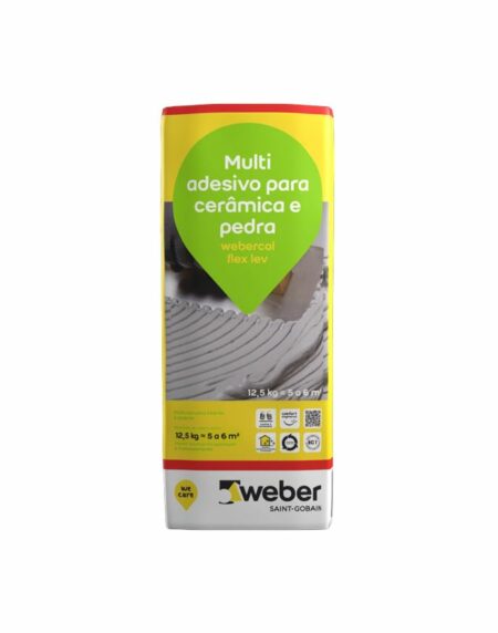 Webercol Flex Lev 12,5Kg | Cinza Claro